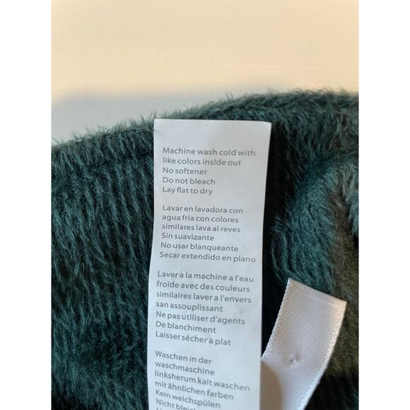 Fabletics Cozy Cord Zip Jumpsuit Plush Sz XS Green Pockets Loungewear Athleisure - Picture 9 of 14